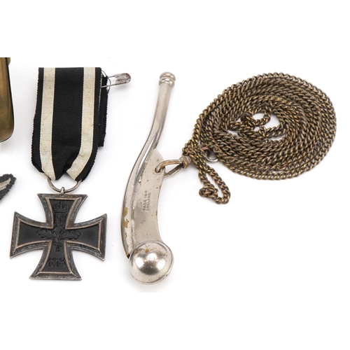 1479 - Militaria comprising a German military interest Iron Cross impressed 800 to the suspension loop, a F... 