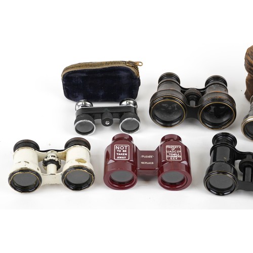 1181 - Seven pairs of vintage opera glasses including Jumell Duchess.