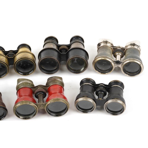 1182 - Seven pairs of vintage opera glasses including Chevalier.