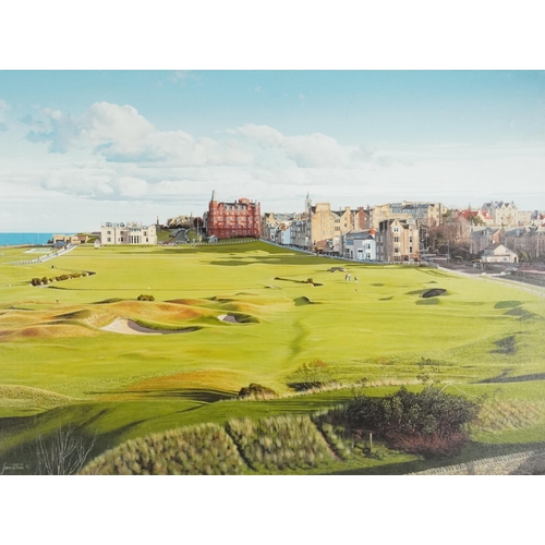 2191 - Graeme Baxter - View form the Old Course Hotel St. Andrews, contemporary British School, giclee prin... 