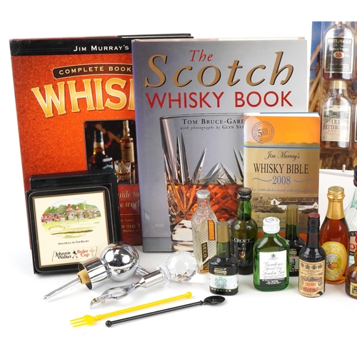 499 - A collection of alcohol miniatures and alcohol related ephemera including Jamieson, 10 Year Old Laph... 