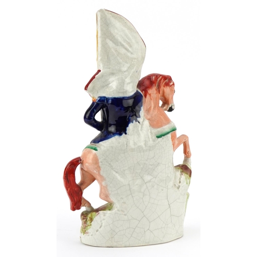 176 - A large Staffordshire pottery figure of Sir James Simpson on horseback, 33cm high.
