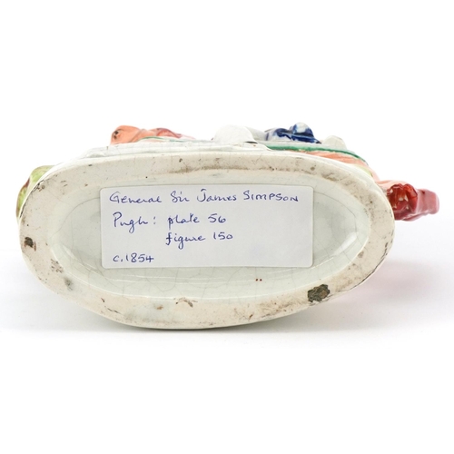 176 - A large Staffordshire pottery figure of Sir James Simpson on horseback, 33cm high.