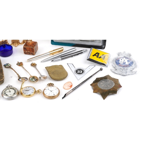 Antique and later jewellery and objects including pocket watch parts ...