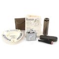 Vintage smoking objects including a 9ct gold mounted cheroot holder, 6 ...