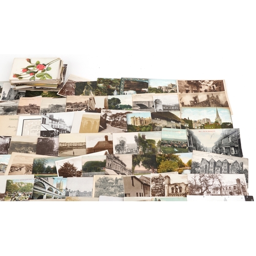A collection of early 20th century and later postcards, some ...
