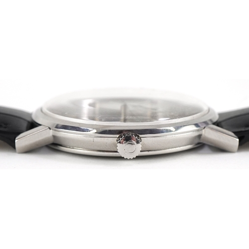 3004 - Omega, a stainless steel gentlemen's manual wind wristwatch, the movement numbered 21986427, 34mm in... 
