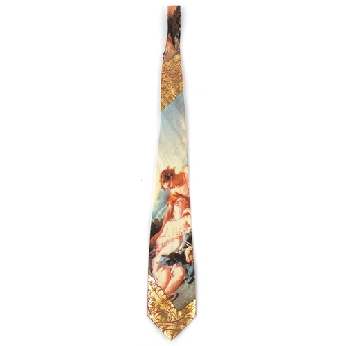 A Vivienne Westwood silk and gold leaf tie from The A/W 1990