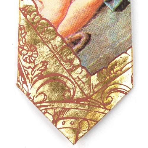 Vivienne Westwood 1990年代ブーシェ絵画ネクタイ A Vivienne Westwood silk and gold leaf tie from The A/W 1990