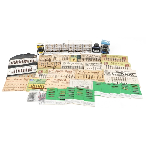 436 - A good collection of dip pen nibs including William Mitchell, Joseph Gillott & Sons, and G. W Hughes... 