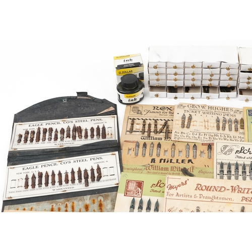 436 - A good collection of dip pen nibs including William Mitchell, Joseph Gillott & Sons, and G. W Hughes... 