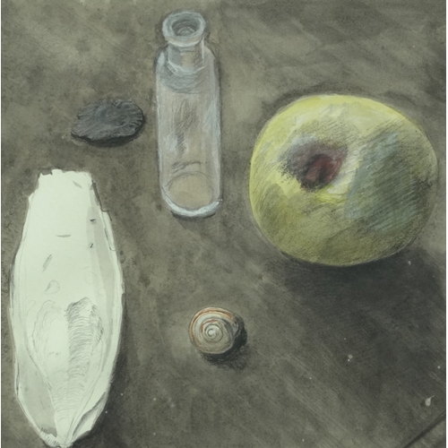Still life objects, 20th century British school mixed media on paper ...