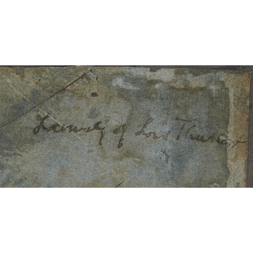 30 - An early 19th century hand painted porcelain plaque with a female bust, signed verso and housed in a... 