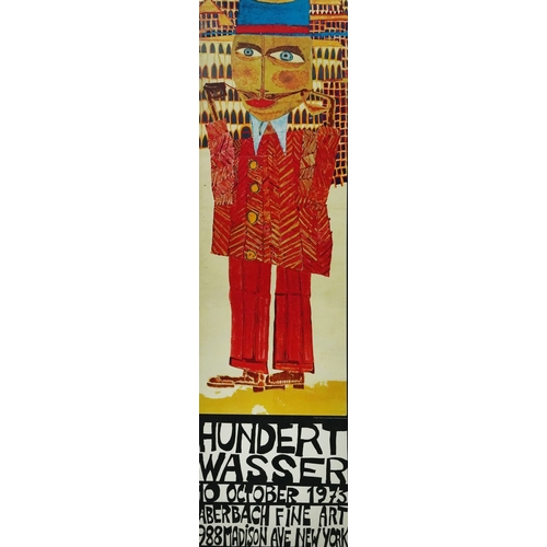 398A - Friedensreich Hundertwasser - Colour exhibition poster for 10th October 1973 at Aberbach Fine Art, 9... 