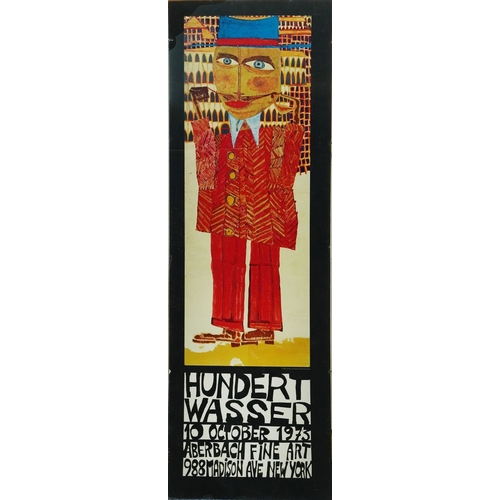 398A - Friedensreich Hundertwasser - Colour exhibition poster for 10th October 1973 at Aberbach Fine Art, 9... 