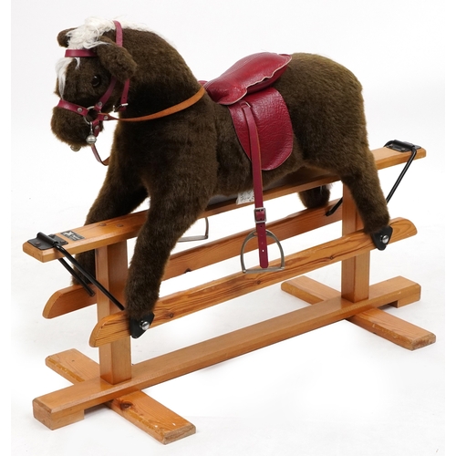 1448 - A small 20th century rocking horse by Pegasus of Crewe, 72cm H x 92cm L x 39cm D.
