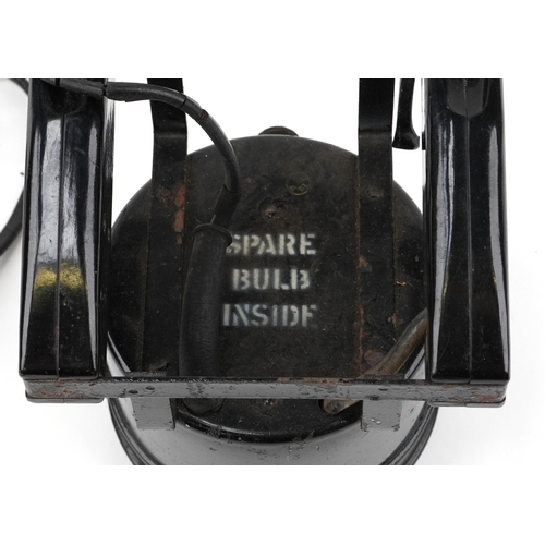 1258 - An early 20th century A M 'type B' signalling lamp, bearing reference number 5A/2334, within a stain... 