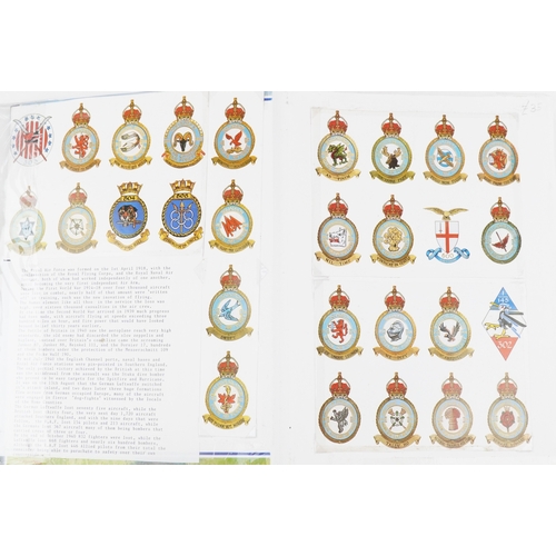 1304 - A large collection of military interest cigarette cards, some silk, arranged in three albums and Pap... 