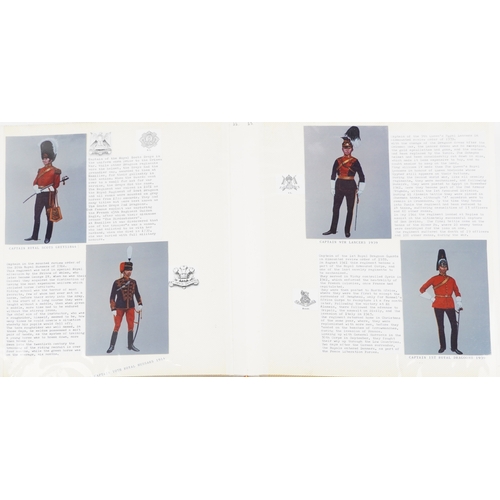 1304 - A large collection of military interest cigarette cards, some silk, arranged in three albums and Pap... 