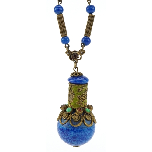 Max Neiger - Neiger Brothers, a 1920s/30s gilt metal and lapis lazuli ...