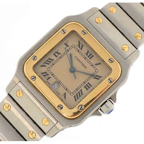 Santos de Cartier, a gentlemen's quartz dress wristwatch numbered 187901 25371, with box and paperwork, the case 29mm wide.