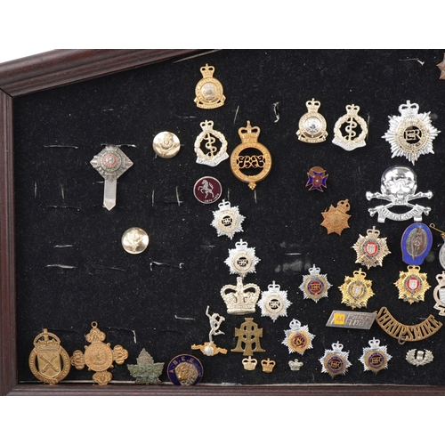 1284 - A collection of military interest cap badges, various regiments, including Egypt, Waterloo, Shropshi... 