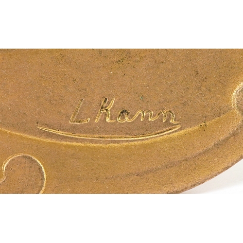 7 - L. Kann - a French Art Nouveau gilt bronze ring tray by Thiébaut Fumière et Gavignot, Paris, 15cm in... 