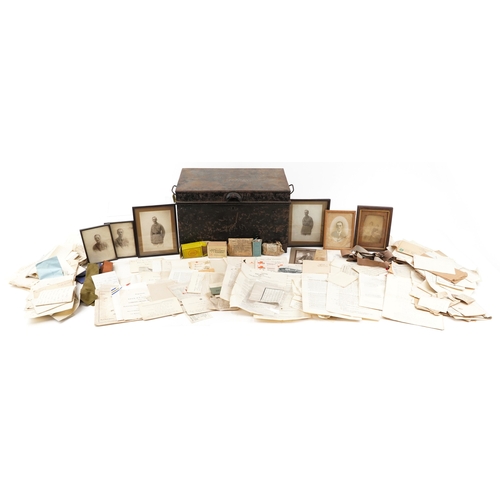 A large collection of militaria and paperwork, predominantly relating ...