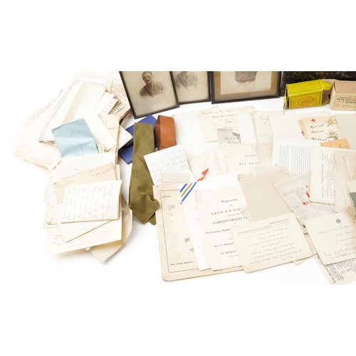 A large collection of militaria and paperwork, predominantly relating ...