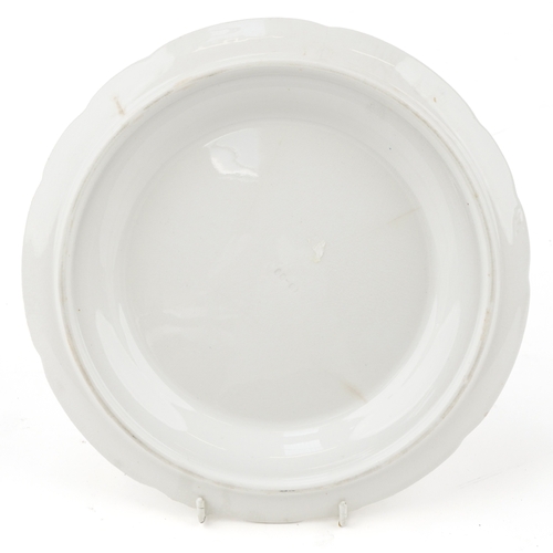 91 - A Victorian porcelain beef tongue plate, 26.5cm in diameter.