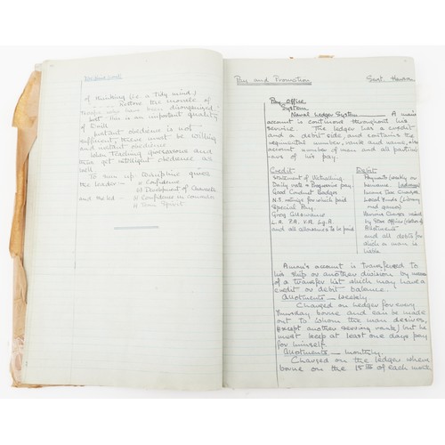 1305 - A collection of Royal Marine interest ephemera including a hand written training book, Britain's fig... 