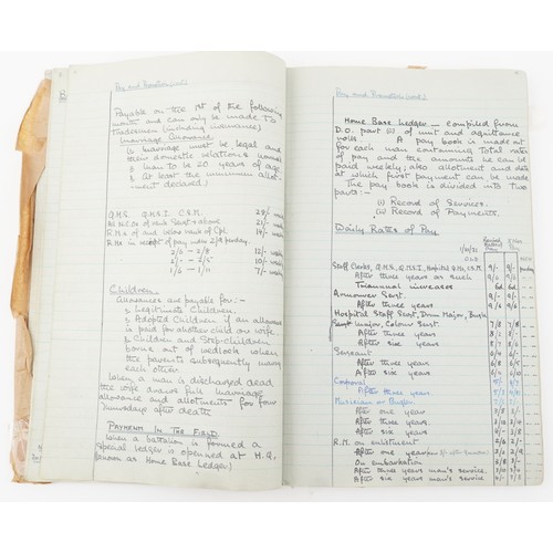 1305 - A collection of Royal Marine interest ephemera including a hand written training book, Britain's fig... 