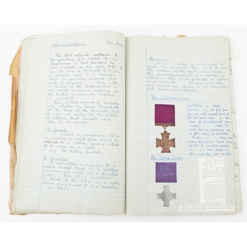 1305 - A collection of Royal Marine interest ephemera including a hand written training book, Britain's fig... 