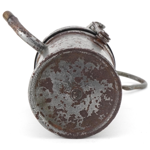 1410 - Vintage military interest carbide lamp, 22cm high