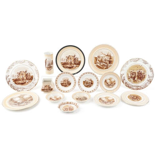 1412 - A collection of military interest Grimwades Bruce Bairnsfather porcelain, some inscribed Made by the... 