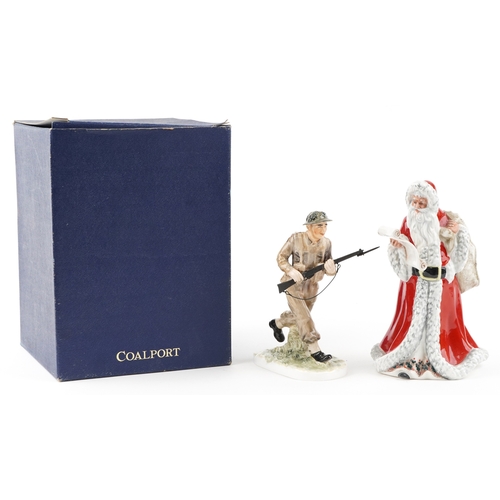 Two collectable china figurines comprising Coalport For King