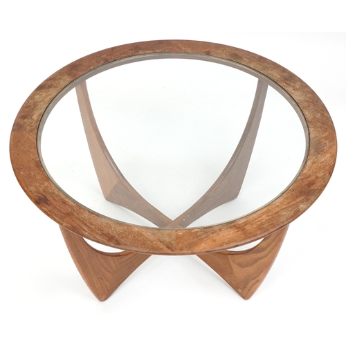 2014 - A G Plan teak 'Astro' circular coffee table, 46cm high x 84cm in diameter.