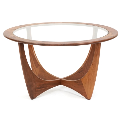 2014 - A G Plan teak 'Astro' circular coffee table, 46cm high x 84cm in diameter.
