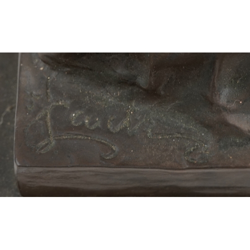 142 - After Bruno Zach, a 20th century bronzed sculpture of The Slave Trader, 67cm high.