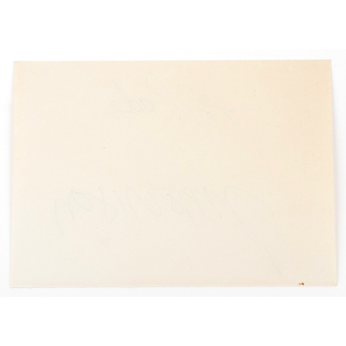 2223 - Jim Morrison ink signature on paper - For Nade, J Morrison, 15cm x 10.5cm.