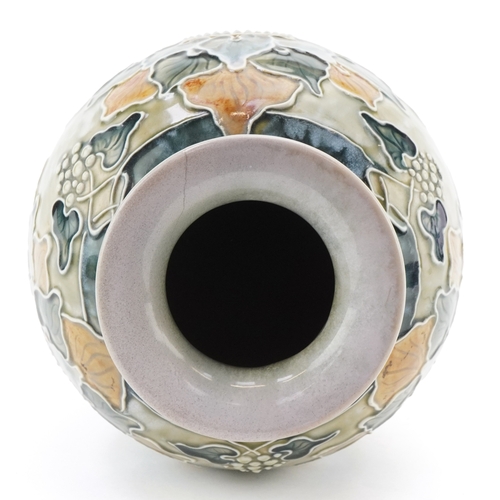 55 - Eliza Simmance for Doulton Lambeth, a large Art Nouveau stoneware vase hand painted and tubelined wi... 