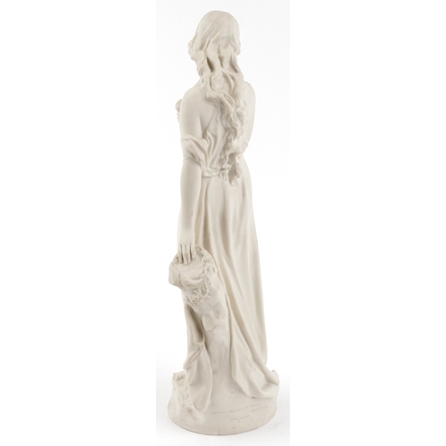 27 - A Victorian Copeland parian style study of a maiden, impressed Crystal Palace Art Union PUBD 1865, 4... 