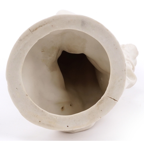 27 - A Victorian Copeland parian style study of a maiden, impressed Crystal Palace Art Union PUBD 1865, 4... 