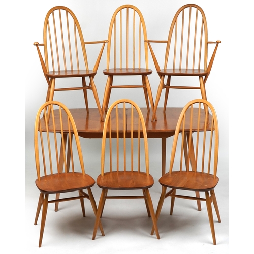 An Ercol elm and beech rectangular extending dining table, 72cm H x ...