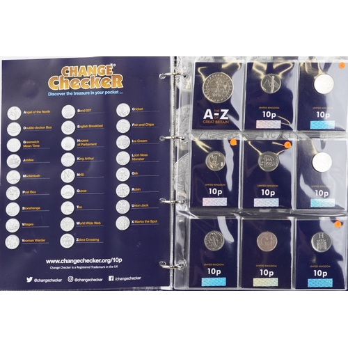2018 The A-Z complete collection of 10p pieces housed in a Change ...
