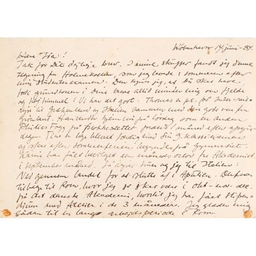 3516 - Extensive landscape, watercolour on paper, mounted on card, bearing a handwritten ink inscription Fr... 