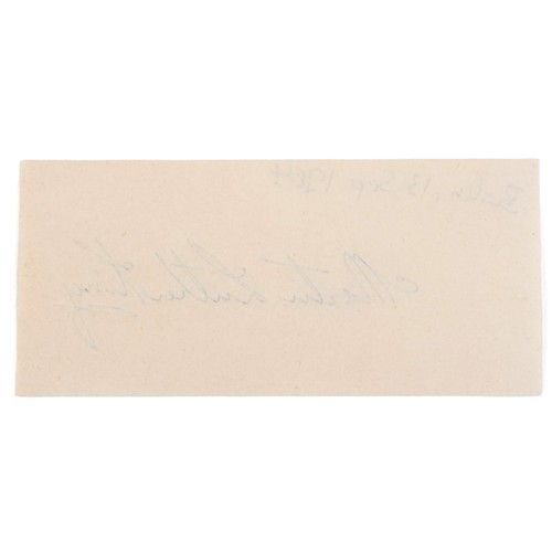 2227 - Martin Luther King, ink signature on paper, Berlin 13 Sep 1964, 12.5cm x 5.8cm.