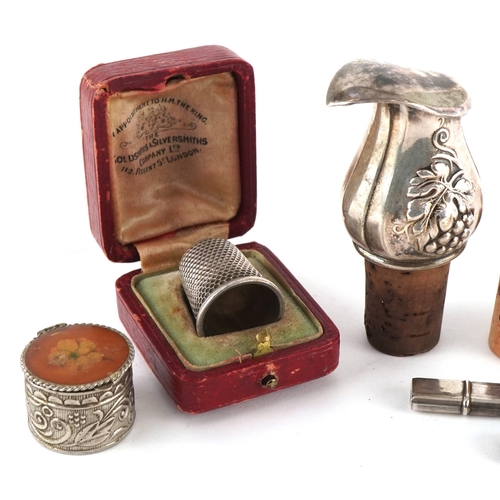 Antique and later silver and white metal objects including a silver ...
