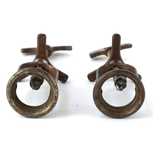 119 - Two vintage steel Helice propeller corkscrews, 14cm in length.