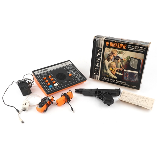 A vintage Binatone TV Master mark 6 with box.